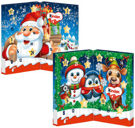Видове Млечен Kinder Коледен календар с 24 индивидуално опаковани мини млечни шоколада 127 гр